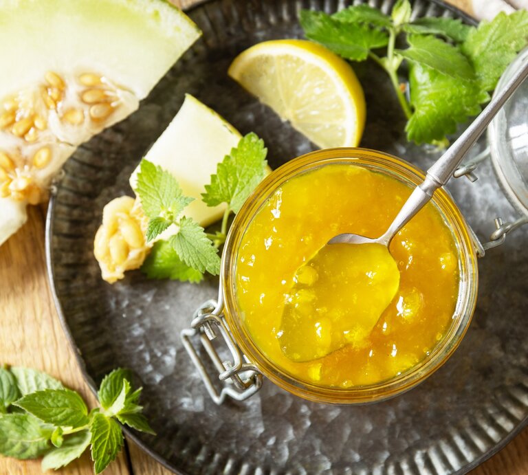 Melonen-Marmelade, marmeladen-Rezept, Marmelade selbst machen, Melonenaufstrich, Konfitüre, | © Shutterstock / Elena Hramova