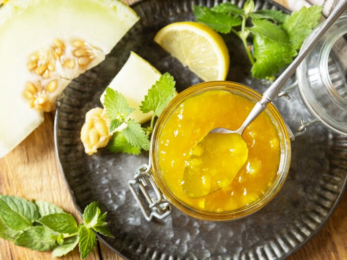 Melonen-Marmelade, marmeladen-Rezept, Marmelade selbst machen, Melonenaufstrich, Konfitüre, | © Shutterstock / Elena Hramova