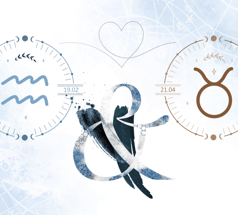 Die astrologischen Symbole der Sternzeichen Wassermann und Stier. | © Shutterstock, GettyImages