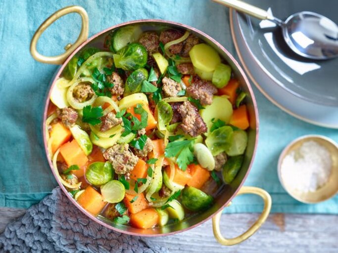 Rosenkohl-Kürbis-Eintopf | © Matthias Liebich