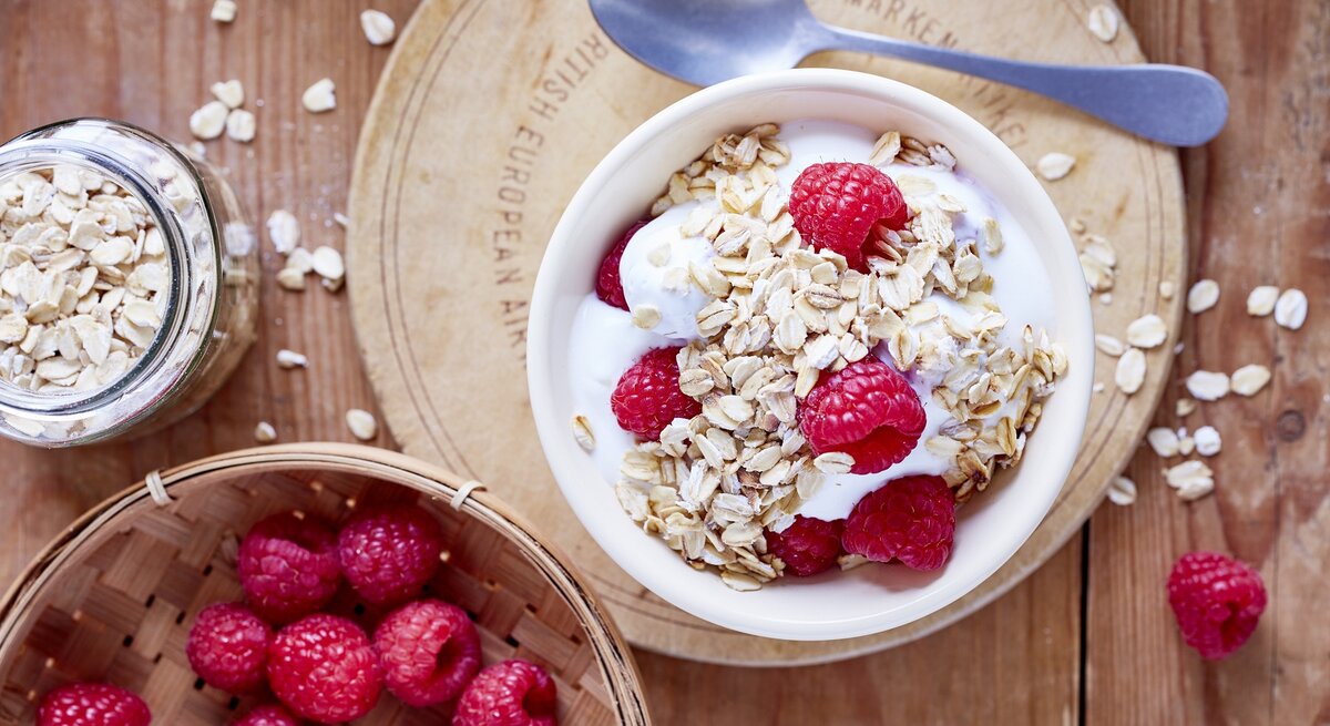 Fruchtquark mit Flocken