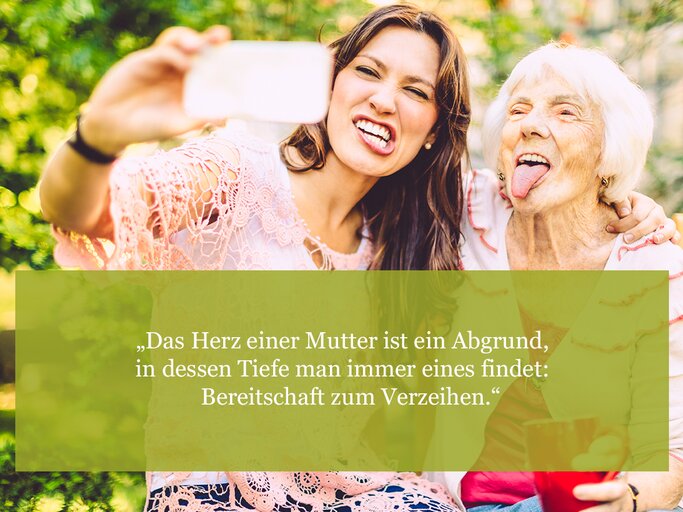 Das Herz einer Mutter ist ein Abgrund, in dessen Tiefe man immer eines findet: Bereitschaft zum Verzeihen. (Autor: unbekannt) | © © iStock /Eva Katalin Kondoros