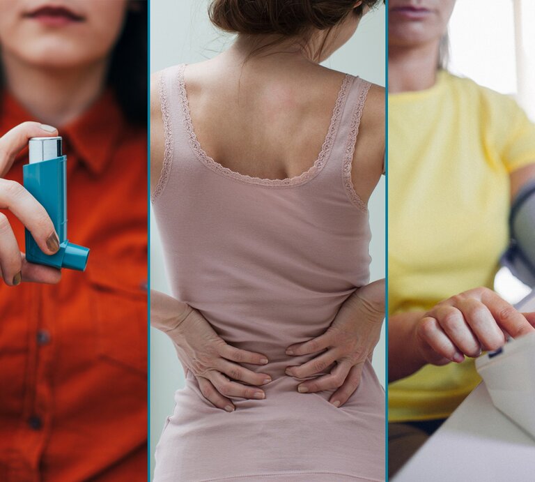 Häufige Krankheiten_Teaser | © iStock (3) Collage Bild der Frau Online