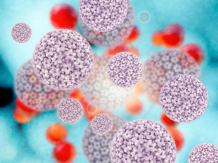 Das Modell eines HP-Virus. | © iStock/xrender
