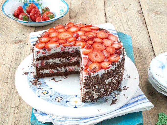 Erdbeer-Stracciatella-Torte | © Carolin Müller für BILD der FRAU