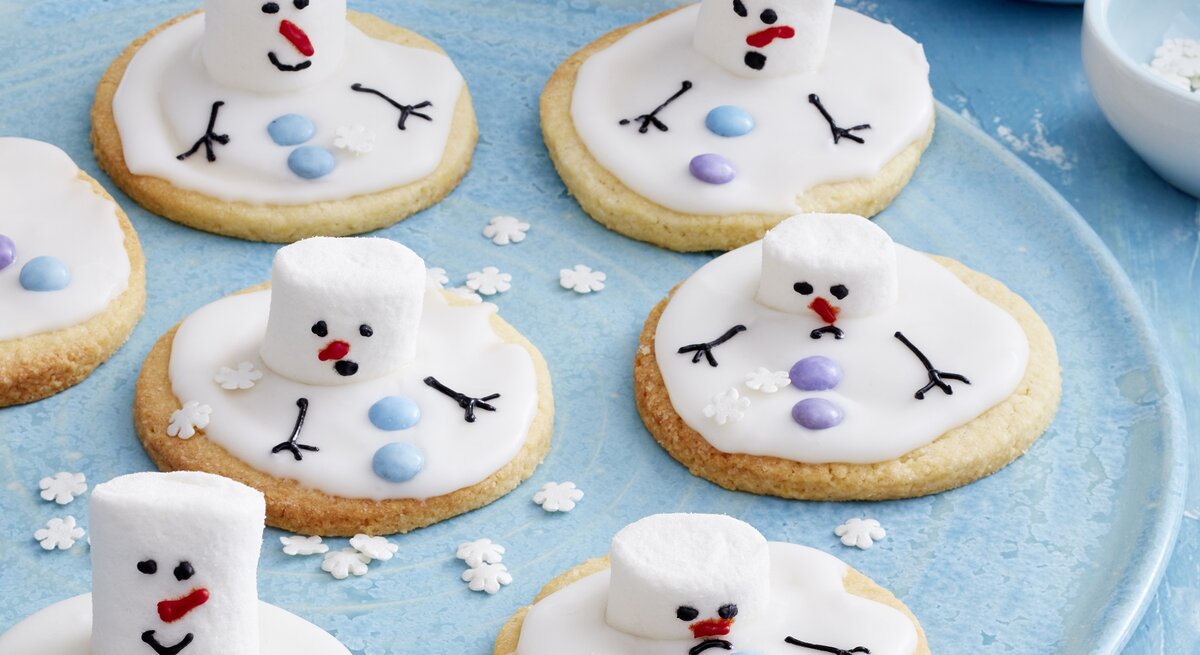 Schneemannkekse