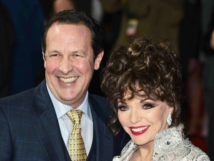 Joan Collins und ihr Ehemann Percy Gibson bei der The Time Of Their Lives Film Premiere am 8.03.2017 in London