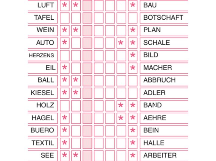 Diverse Wörter, die in Form eines Brückenrätsels angeordnet sind | © www.kanzlit.de