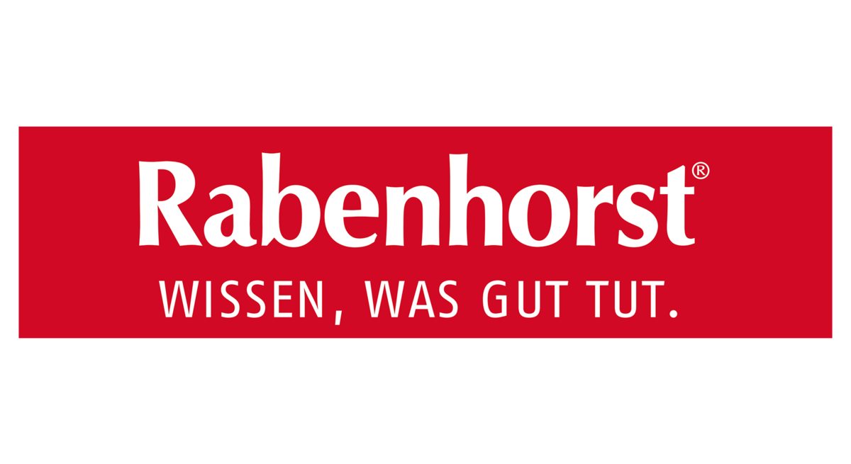Logo mit dem Schriftzug "Rabenhorst. WISSEN, WAS GUT TUT.