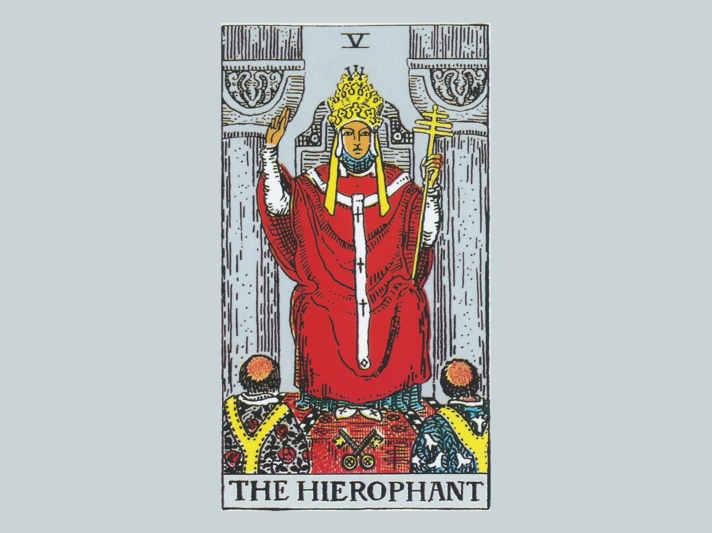Tarotkarte "Der Hierophant" | © giftedMG via Pixabay / Canva Collage