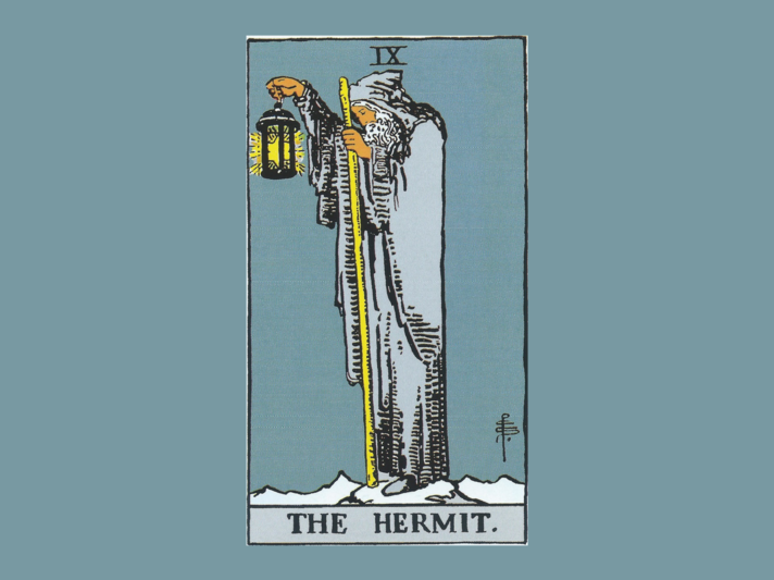 Tarotkarte "Der Eremit" | © giftedMG via Pixabay / Canva Collage