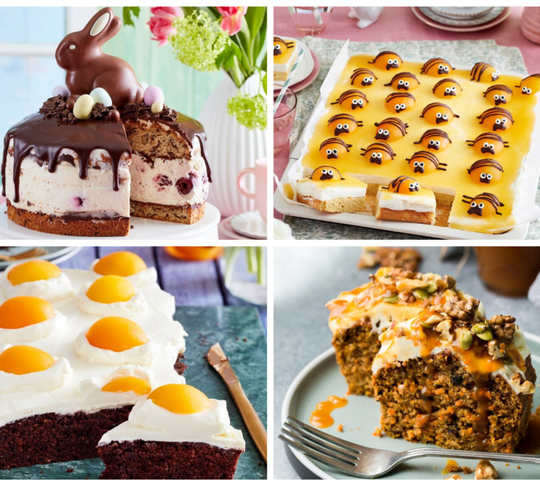 Vier verschiedene Osterkuchen in einer Collage.  | © [M] EAT CLUB/AdobeStoc