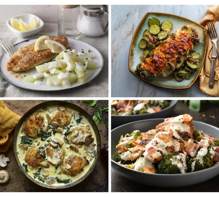 Collage Low Carb Hähnchen | © [M]  GettyImages/Stockfood