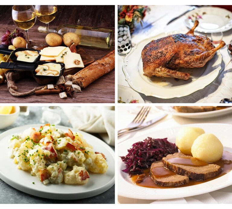 Collage Hauptgerichte Weihnachten | © [M] iStock/Shutterstock/Stockfood