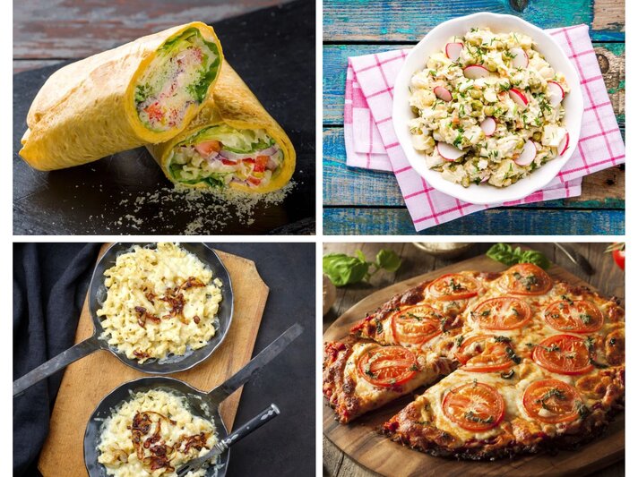 Lieblingsgerichte Low Carb Collage | © [M] AdobeStock/iStock/Shutterstock