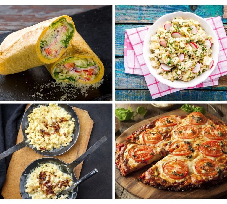 Lieblingsgerichte Low Carb Collage | © [M] AdobeStock/iStock/Shutterstock