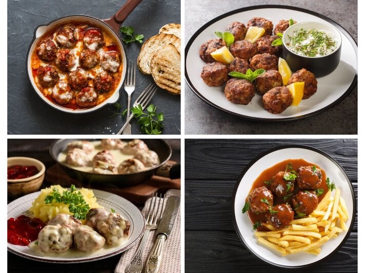 Collage Frikadellen aus aller Welt. | © [M] Getty Images/iStock