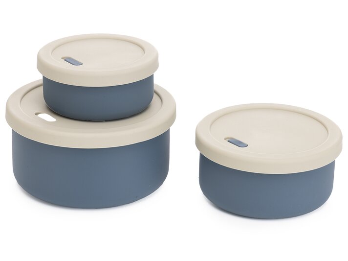 COOK'S ESSENTIALS Silikon-Lunchbox 3er-Set mit Deckel | © QVC