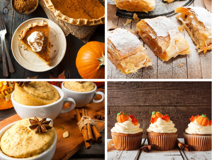 Collage Kürbiskuchen. | © [M] iStock/Shutterstock/AdobeStock