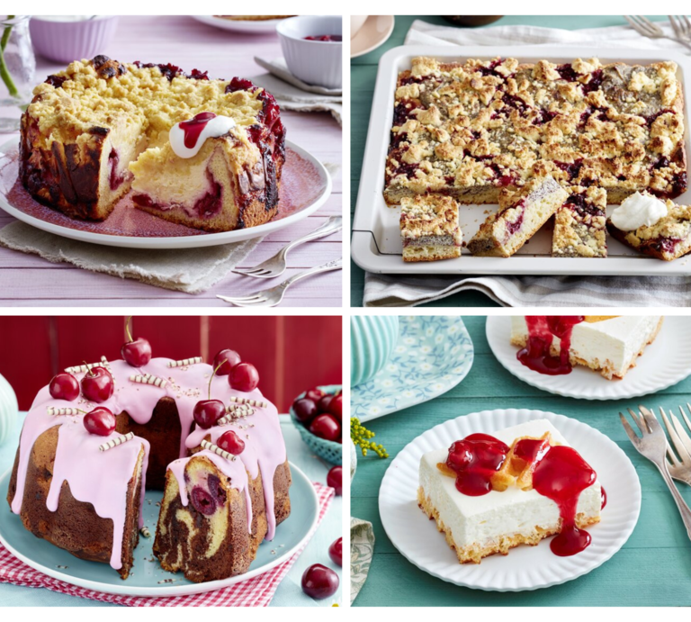 Mehrere Kirschkuchen in einer Collage | © [M] EAT CLUB