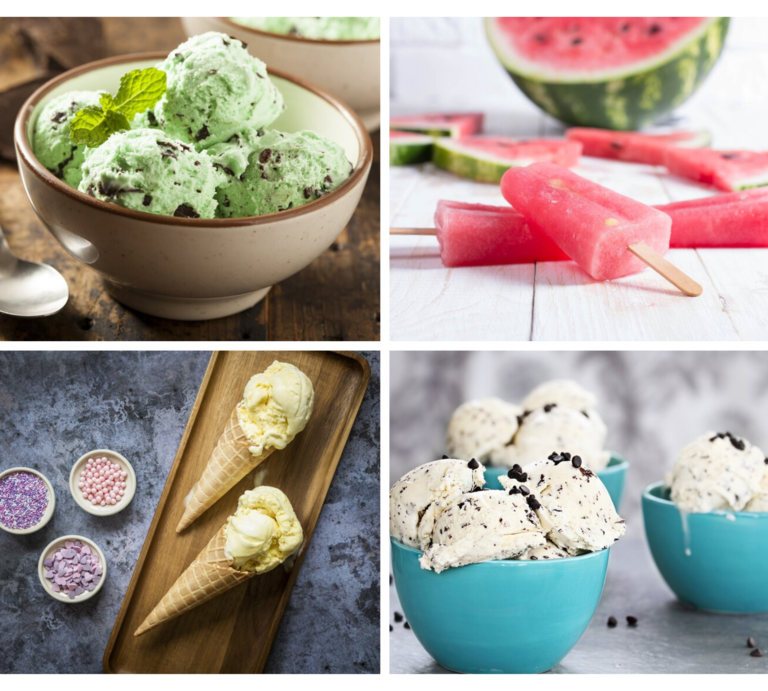 Verschiedene selbstgemachte Eiscremes in einer Collage | © [M] iStock/Getty Images