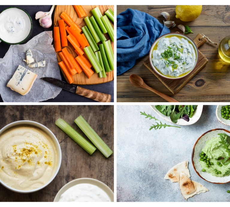 Collage mit der Aufnahme mehrerer Dips | © [M] Shutterstock/GettyImages