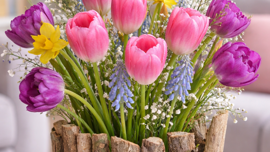 Upcycling: Diese frühlingshafte Vase bastelst du aus Garten-Ästen selbst