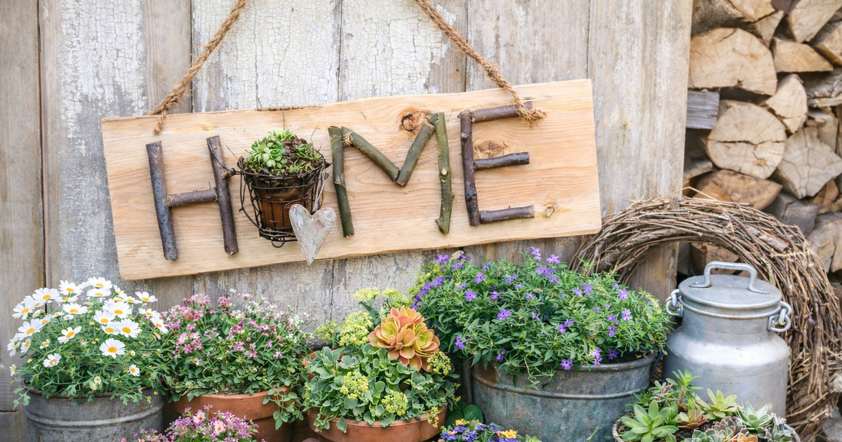 Home-Willkommensschild basteln: Dieses DIY verschönert deine Haustür
