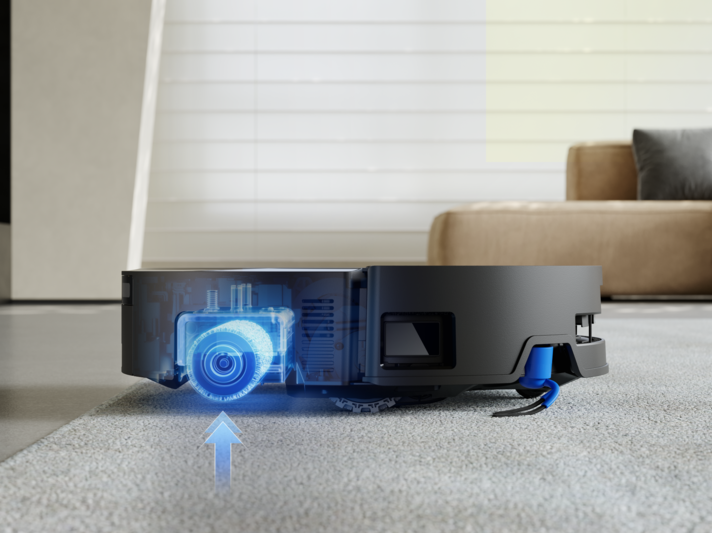 DEEBOT X9 PRO OMNI Front auf Teppich | © ECOVACS