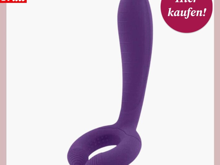 Eleganter lilafarbener Vibrator mit ergonomischem Design für verbesserte Stimulation, präsentiert von BILD der FRAU. | © Amorelie