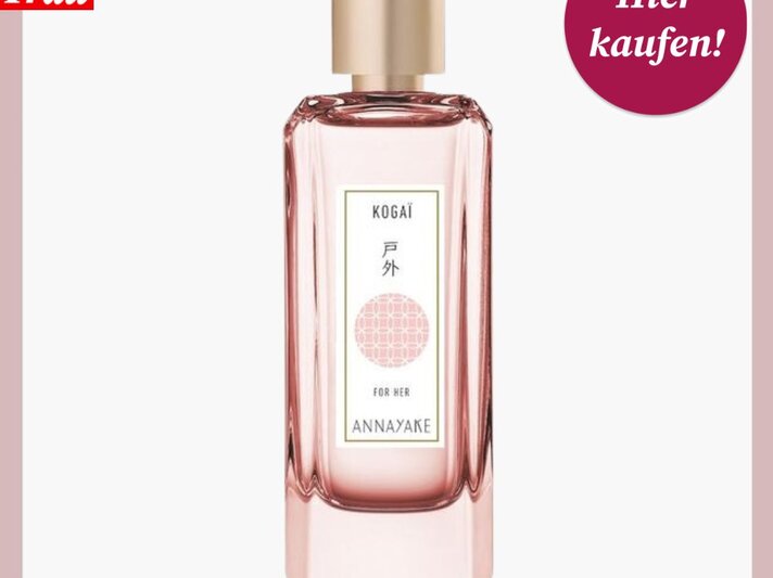 Eleganter Parfümflakon "Kogai" von Annayake, in Rosa, erhältlich bei "Bild der Frau". | © Douglas/ Collage: bildderfrau.de