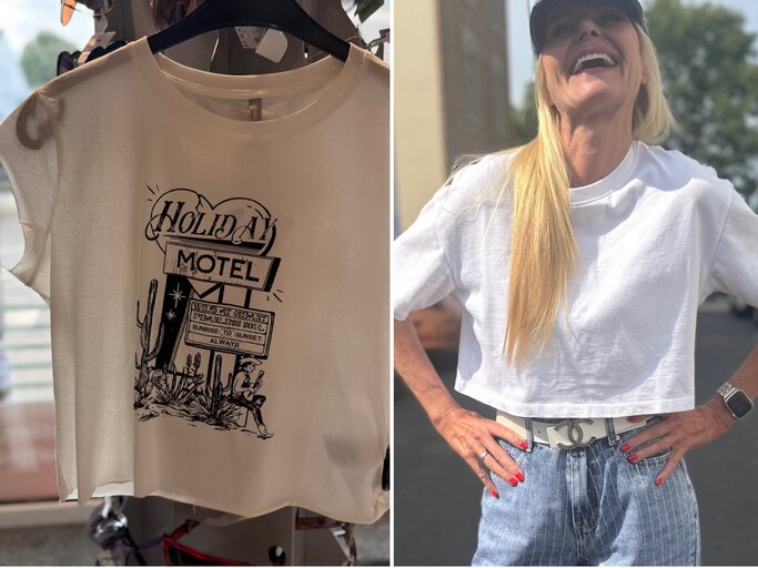 Zu sehen ist Renate Zott, die ein weißes Crop Top trägt. | © Renate Zott