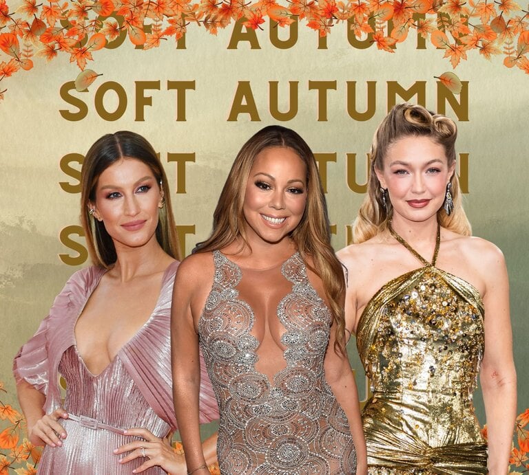 Zu sehen sind Gisele Bündchen, Mariah Carey und Gigi Hadid in einer BdF Collage. | © GettyImages/Dimitrios Kambouris / Staff, TheStewartofNY/Collage BdF
