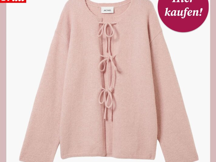 Zu sehen ist die Shoppingvorlage von BdF, in welcher eine Strickjacke von Monki präsentiert wird | © Monki