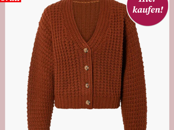 Werbebild von einem Cardigan in Grobstrick. | © Lidl