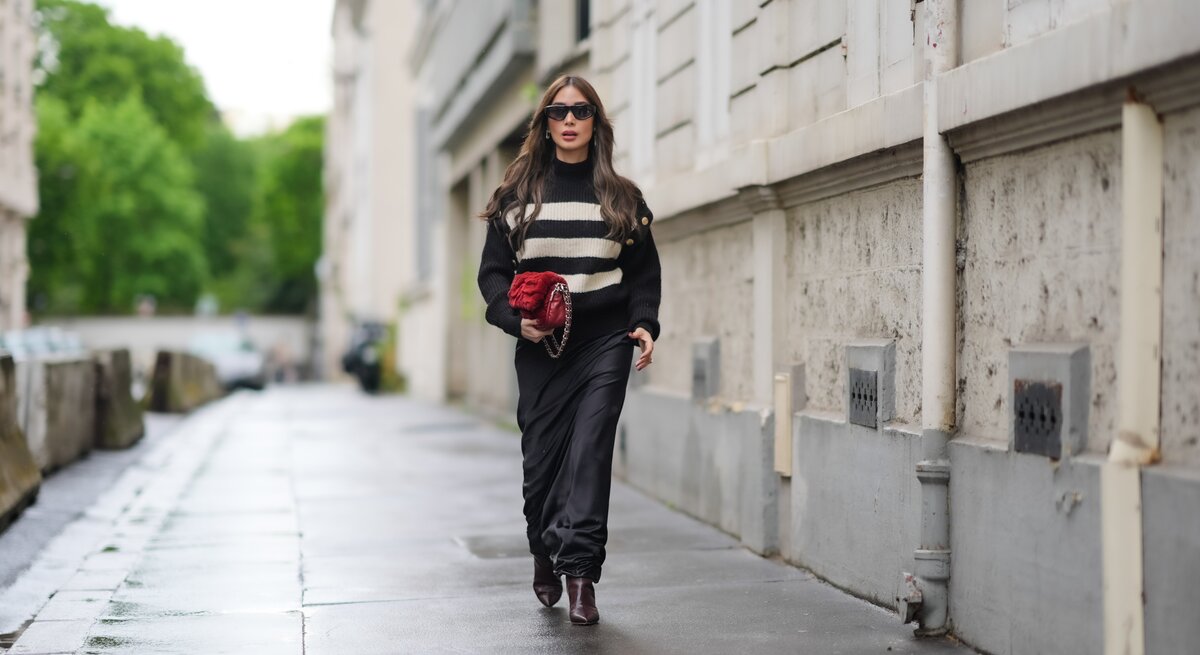 Streetstyle Foto mit gestreiftem Pullover