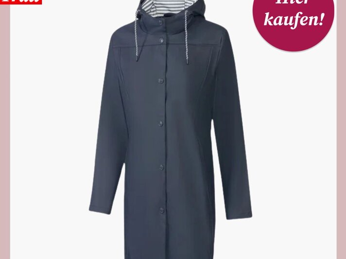 Zu sehen ist die Shoppingvorlage von BdF in welcher ein Regenparka von Lidl präsentiert wird. | © Lidl