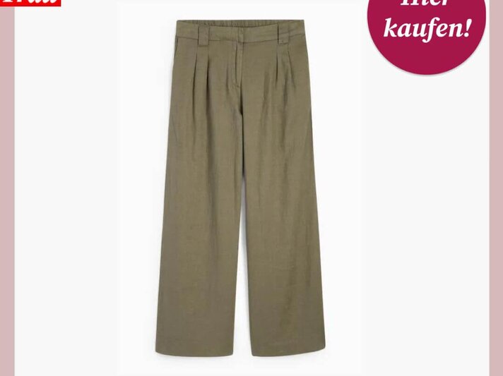 Khakifarbene Wide-Leg-Hose von C&A | © C&A