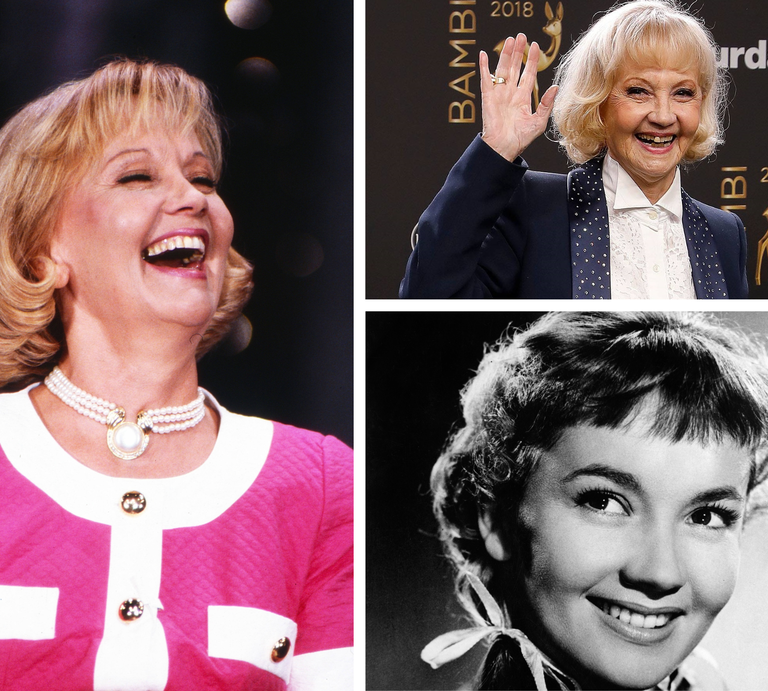 Collage aus drei Porträts einer blonden Frau in jungen, mittleren und alten Jahren, stets freundlich lächelnd. | © imago images / APress, IMAGO / United Archives, ullstein bild Dtl. [M]