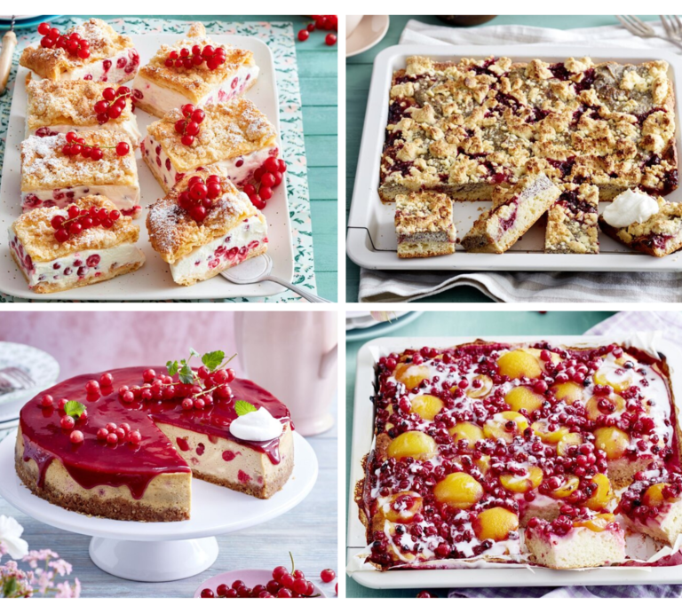 Mehrere Johannisbeerkuchen in einer Collage | © [M] EAT CLUB/Isabell Triemer